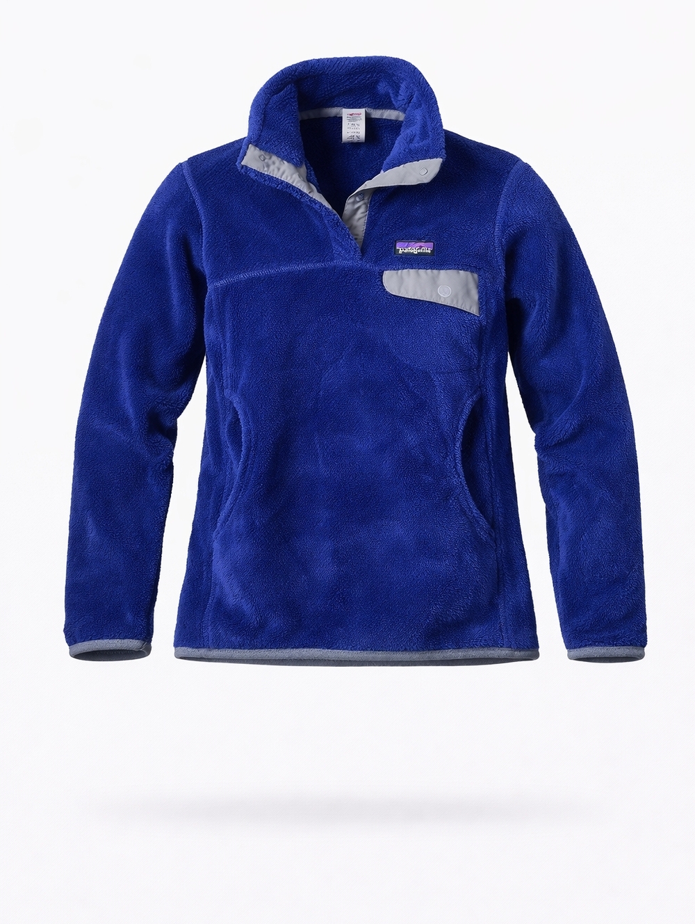 Patagonia Royal Blue Fleece Pullover with Gray Accents